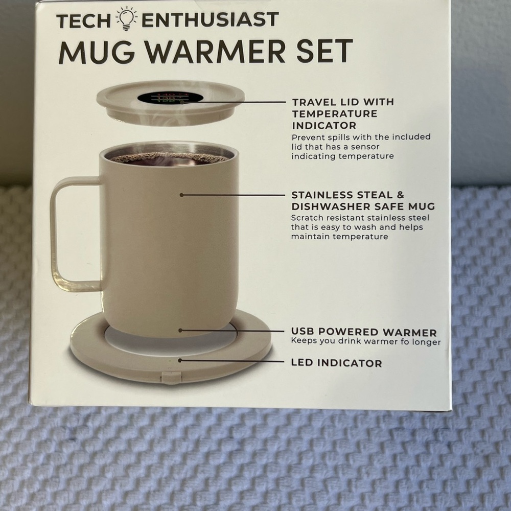 Coffee Mug Warmer Set with Travel Lid - Picture 3 of 5